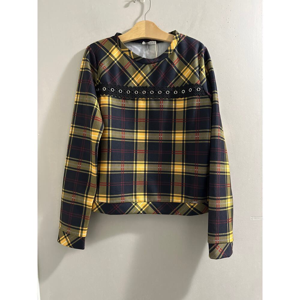 🔥FLASH SALE🔥 Liu Jo‎ Tartan sweatshirt with appliqués girls size 16